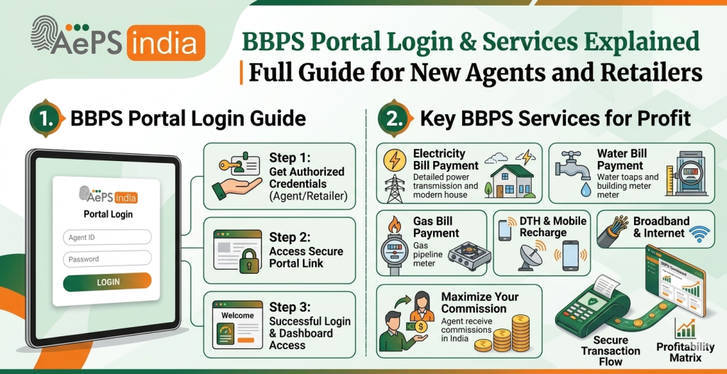 BBPS Portal Login & Services Explained | Full Guide for New Agents and Retailers