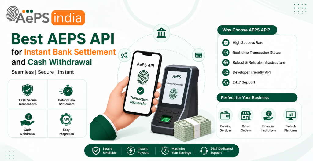 Best AEPS API for Instant Bank Settlement and Cash Withdrawal