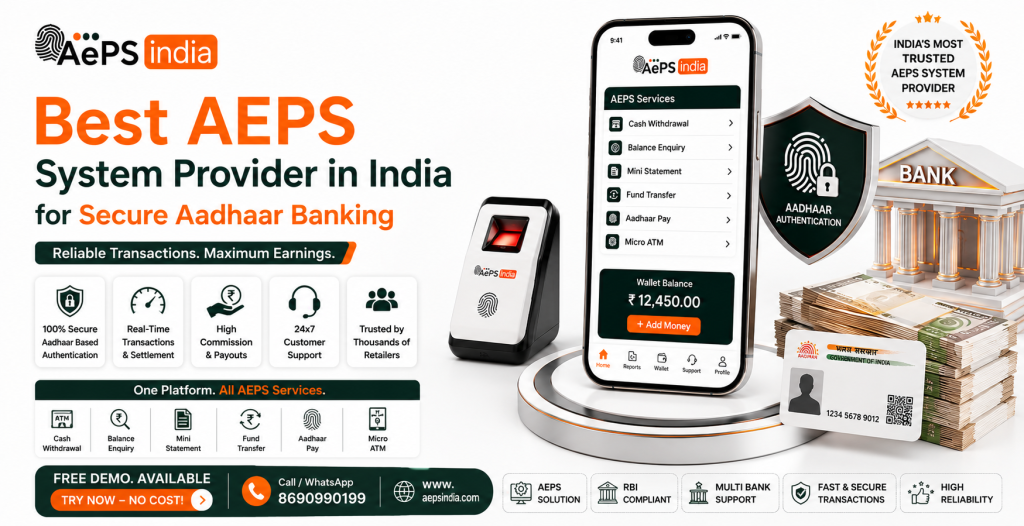 Best AEPS System Provider in India for Secure Aadhaar Banking