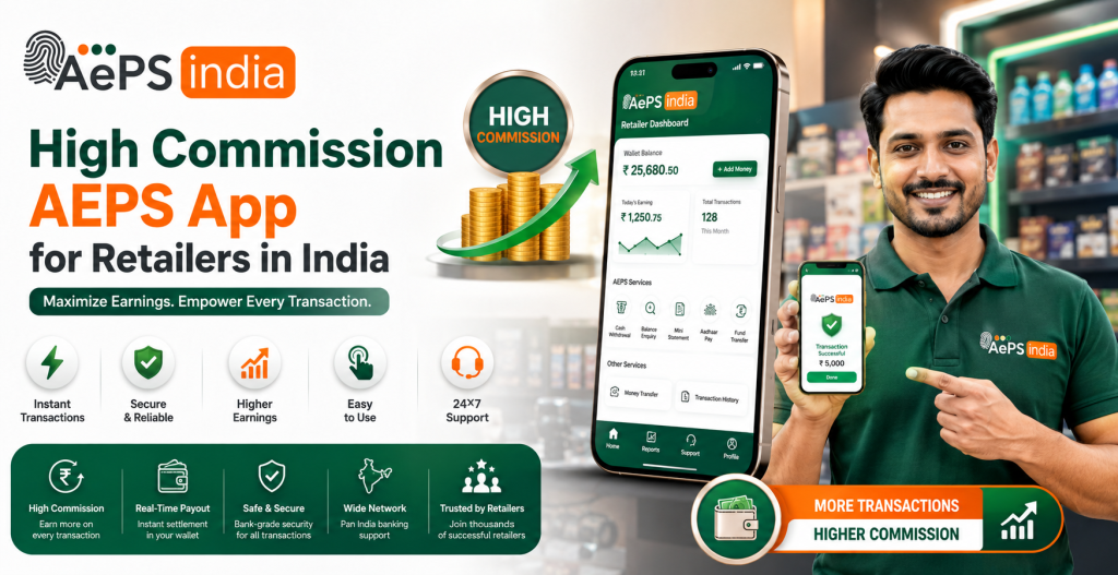 High Commission AEPS App for Retailers in India