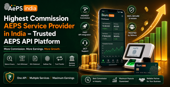 Highest Commission AEPS Service Provider in India – Trusted AEPS API Platform