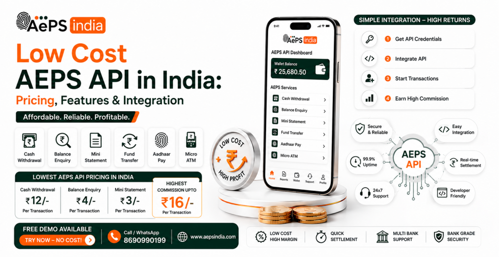 Low Cost AEPS API in India: Pricing, Features & Integration