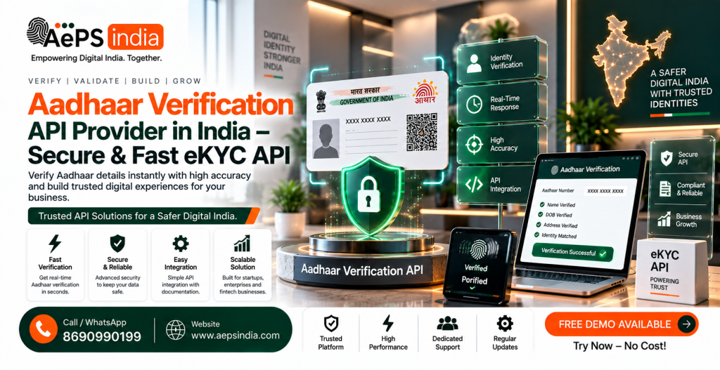 Aadhaar Verification API Provider in India – Secure & Fast eKYC API