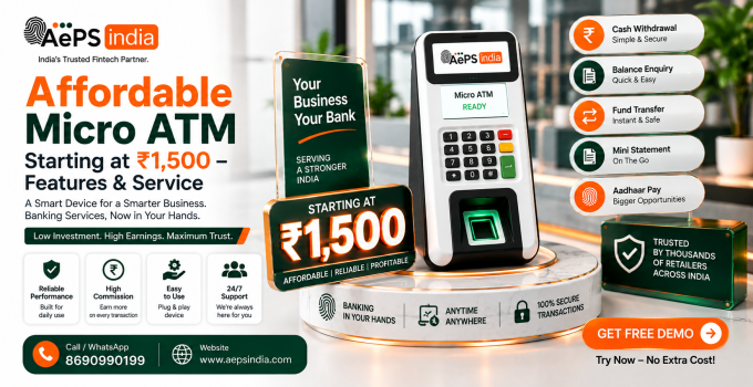 Affordable Micro ATM Starting at ₹1,500 – Features & Service