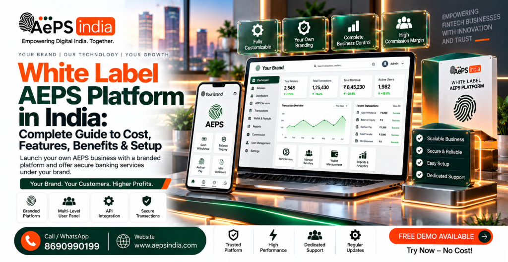 White Label AEPS Platform in India: Complete Guide to Cost, Features, Benefits & Setup