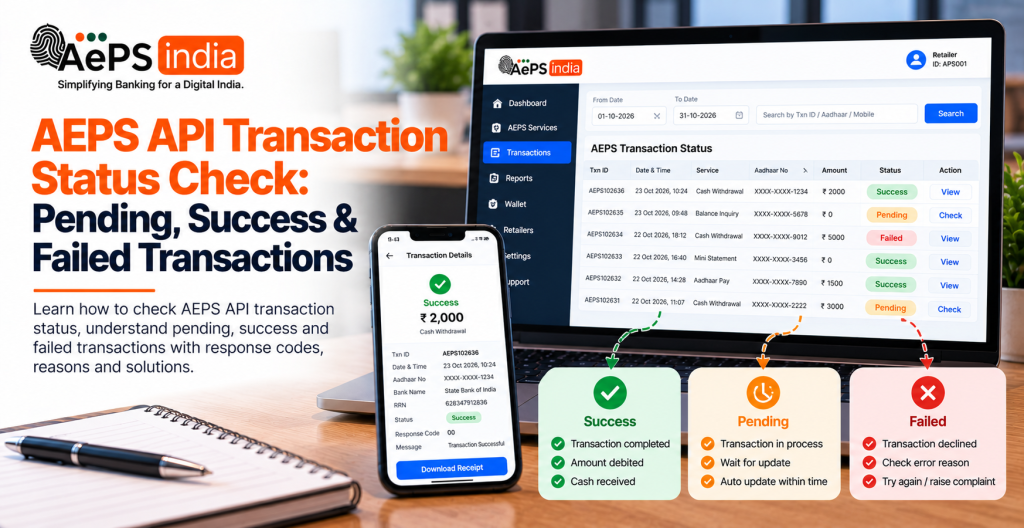 AEPS API Transaction Status Check: Pending, Success & Failed Transactions